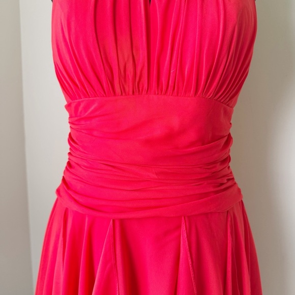 NWT JJs House A-line Halter Chiffon Cocktail Dress With Cascading Ruffles size 6 - Picture 6 of 16
